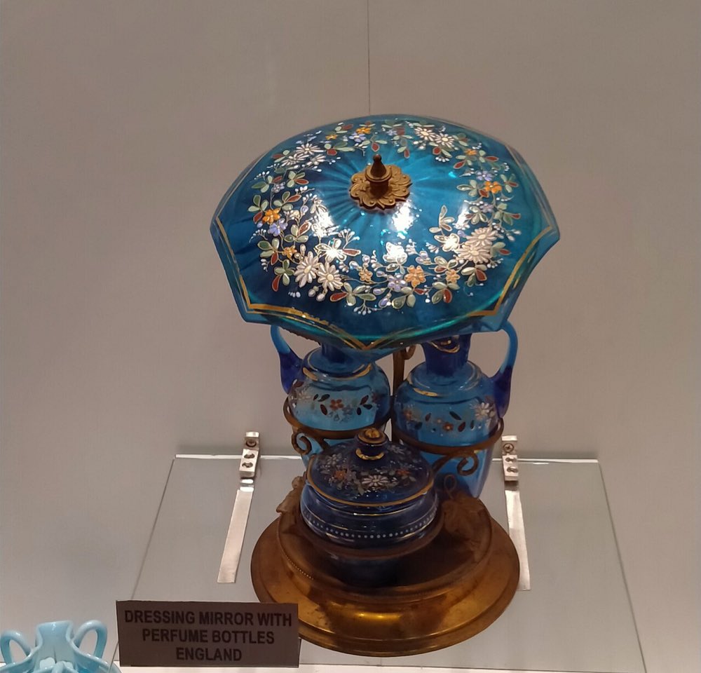 A collection of real perfume bottles from England