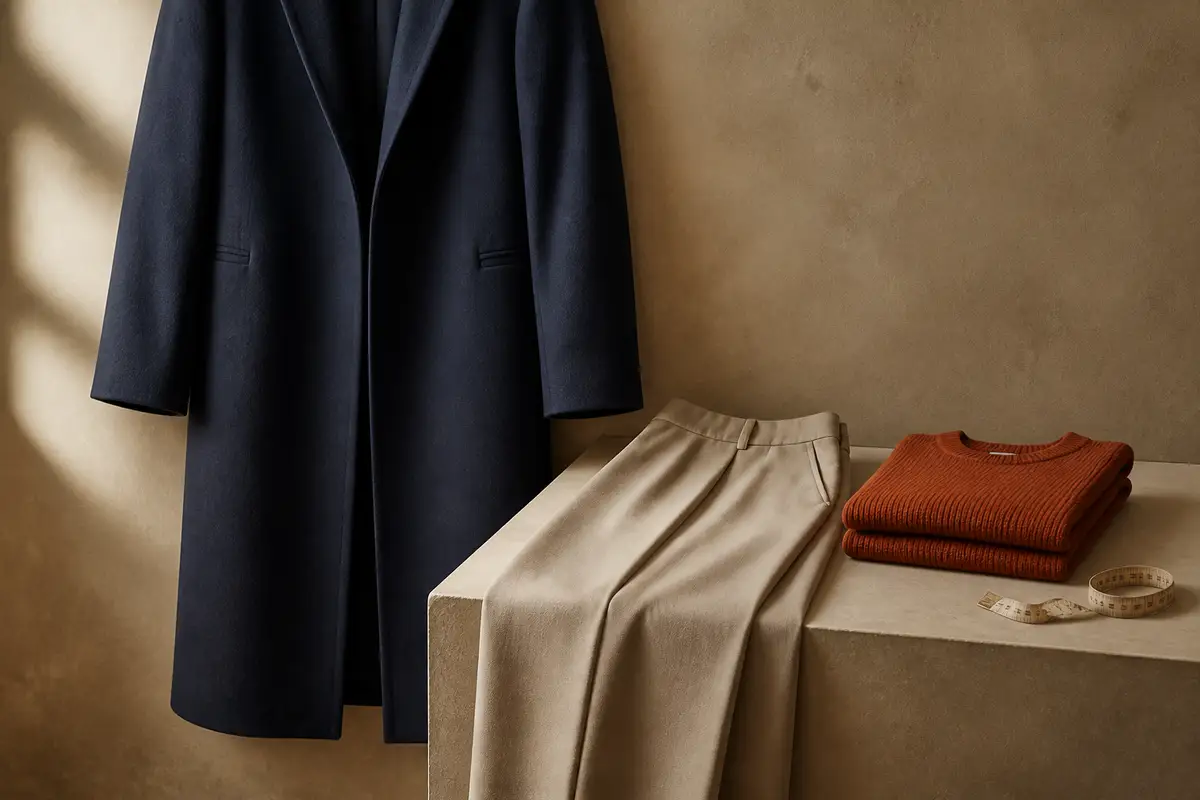 Unbranded longline clothing arranged for a tall-fit comparison